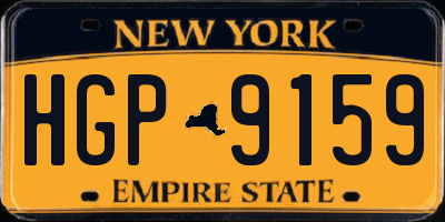 NY license plate HGP9159