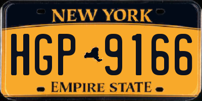 NY license plate HGP9166