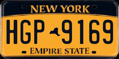 NY license plate HGP9169