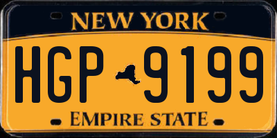 NY license plate HGP9199