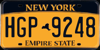 NY license plate HGP9248