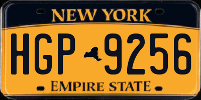 NY license plate HGP9256