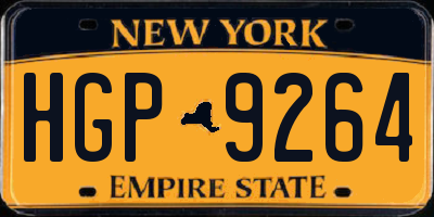 NY license plate HGP9264