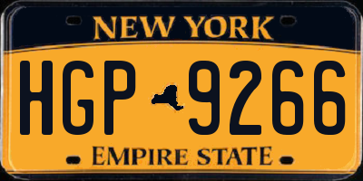 NY license plate HGP9266