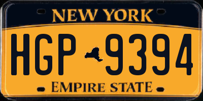 NY license plate HGP9394