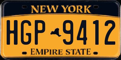 NY license plate HGP9412