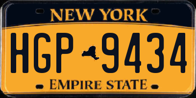 NY license plate HGP9434