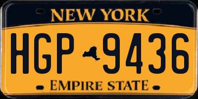 NY license plate HGP9436