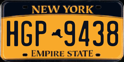 NY license plate HGP9438