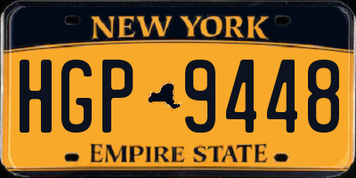 NY license plate HGP9448