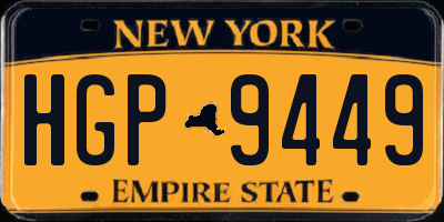 NY license plate HGP9449