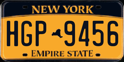 NY license plate HGP9456