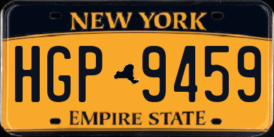 NY license plate HGP9459