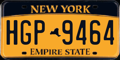 NY license plate HGP9464