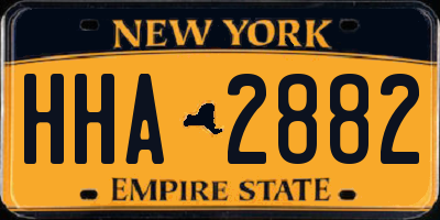 NY license plate HHA2882