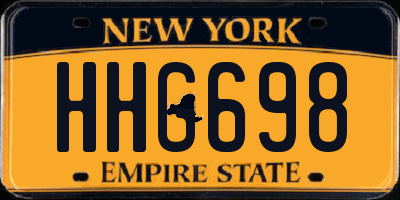 NY license plate HHG698