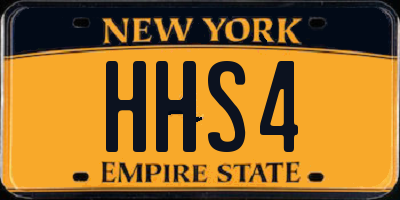 NY license plate HHS4