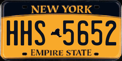 NY license plate HHS5652