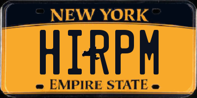 NY license plate HIRPM