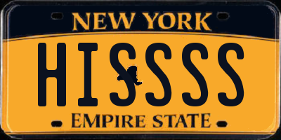 NY license plate HISSSS