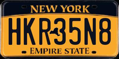 NY license plate HKR35N8