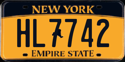 NY license plate HL7742