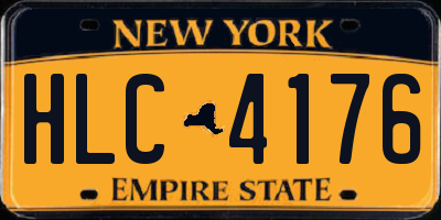 NY license plate HLC4176