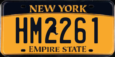 NY license plate HM2261