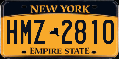 NY license plate HMZ2810