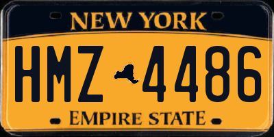 NY license plate HMZ4486