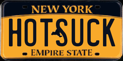 NY license plate HOTSUCK