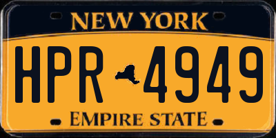 NY license plate HPR4949