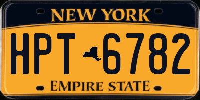 NY license plate HPT6782