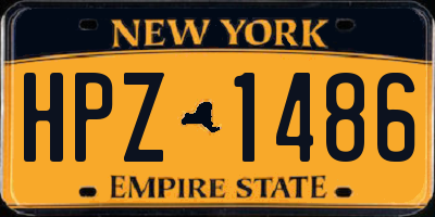 NY license plate HPZ1486