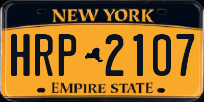 NY license plate HRP2107