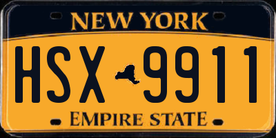 NY license plate HSX9911