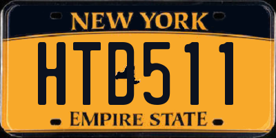 NY license plate HTD511