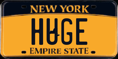 NY license plate HUGE