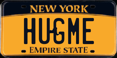 NY license plate HUGME