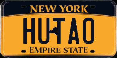 NY license plate HUTAO