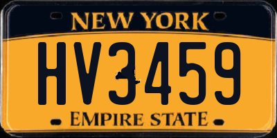 NY license plate HV3459