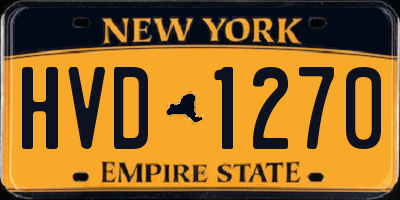 NY license plate HVD1270