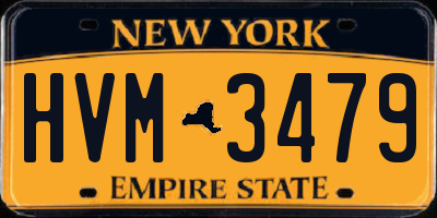 NY license plate HVM3479