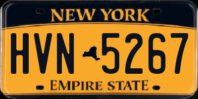 NY license plate HVN5267