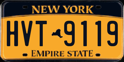 NY license plate HVT9119