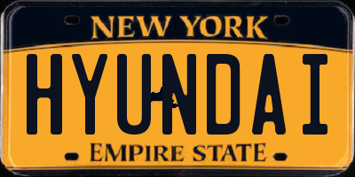 NY license plate HYUNDAI