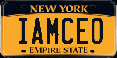 NY license plate IAMCEO