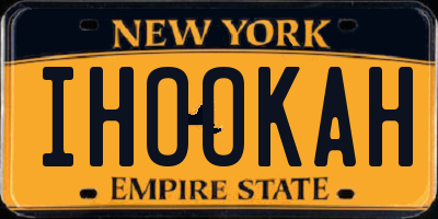 NY license plate IHOOKAH