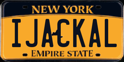 NY license plate IJACKAL