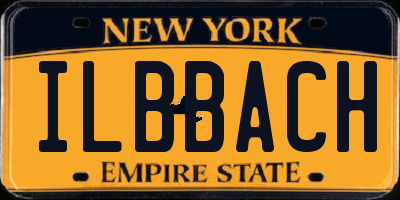 NY license plate ILBBACH